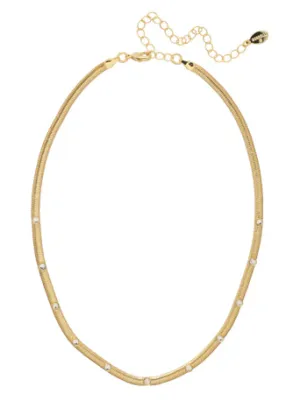 Sorrelli Mini Studded Juna Tennis Necklace -Crystal