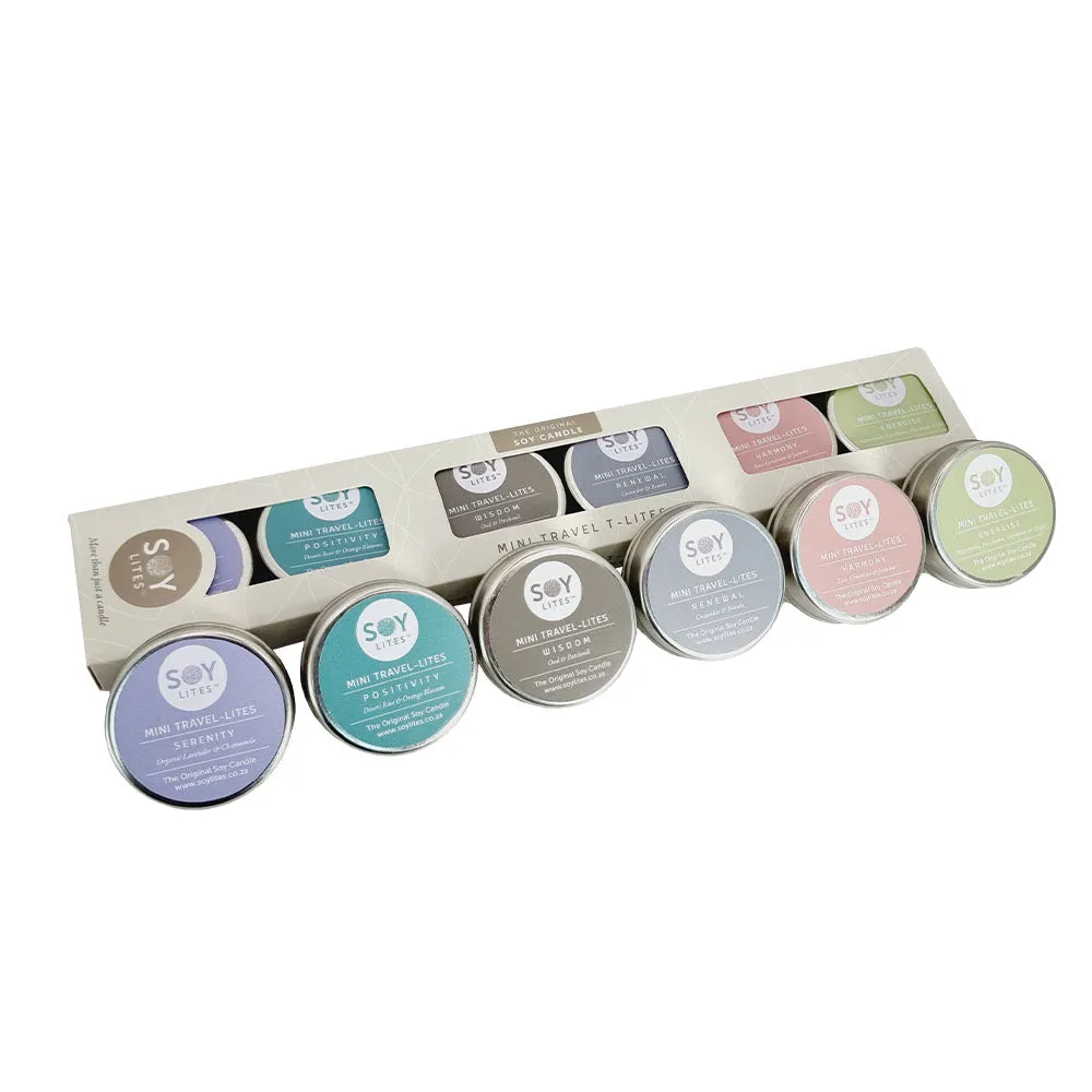 SoyLites Mini Travel Lite Moisturising Candle Gift Pack - 6 Piece (15ml)