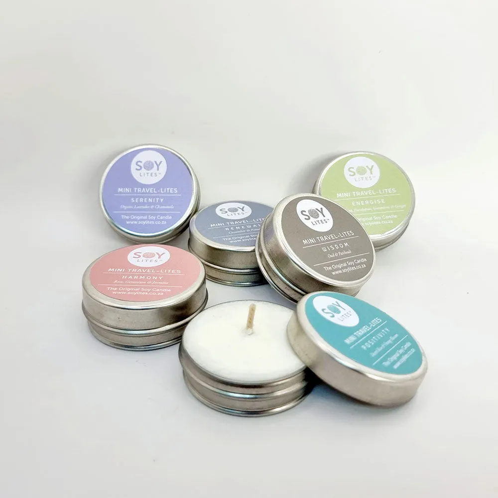 SoyLites Mini Travel Lite Moisturising Candle Gift Pack - 6 Piece (15ml)