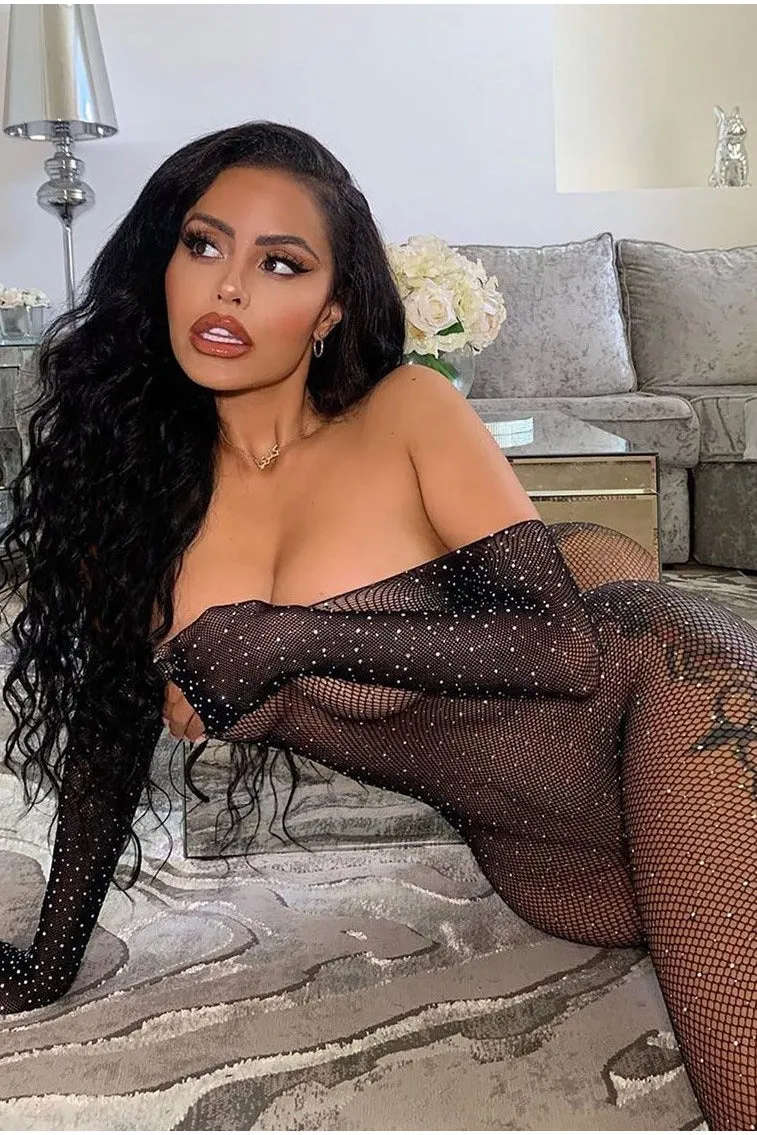 Sparkle And Shine Rhinestone Bodystocking