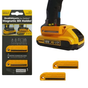 StealthMounts Magnetic Bit Holder for Dewalt XR, Flexvolt (2 Pack)