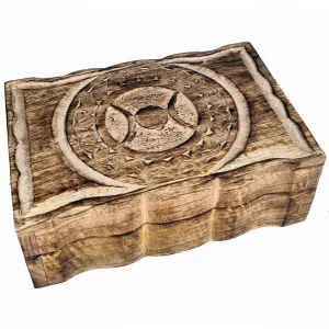 Storage Box - Triple Moon D Wooden Box