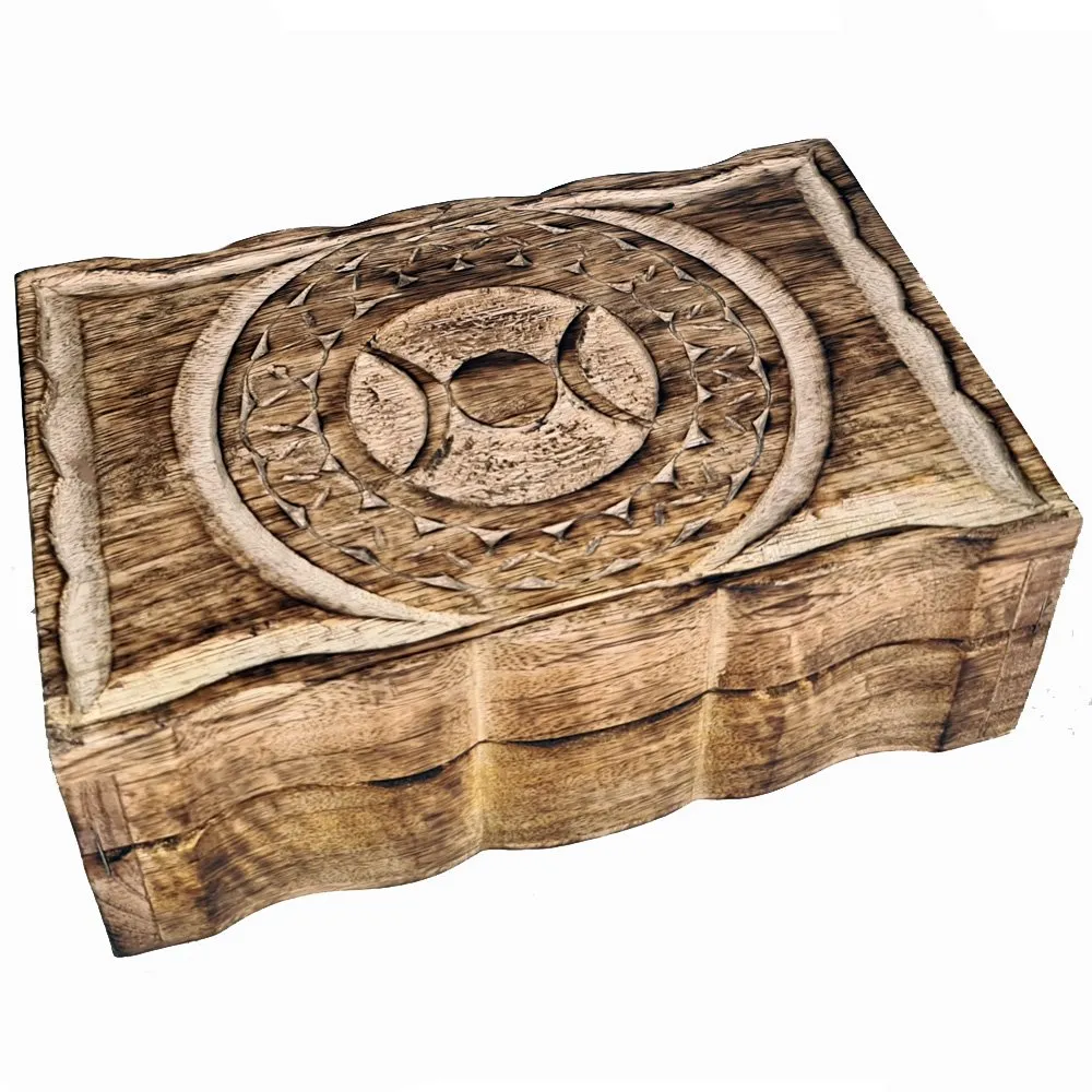 Storage Box - Triple Moon D Wooden Box