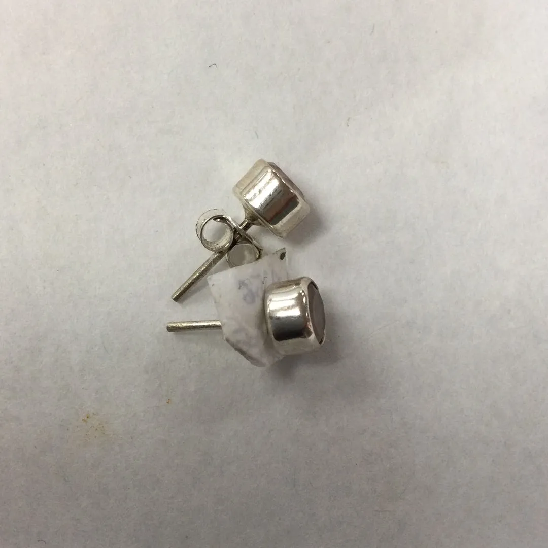 Studded Silver Earrings