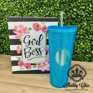 Studded Tumbler - Turquoise