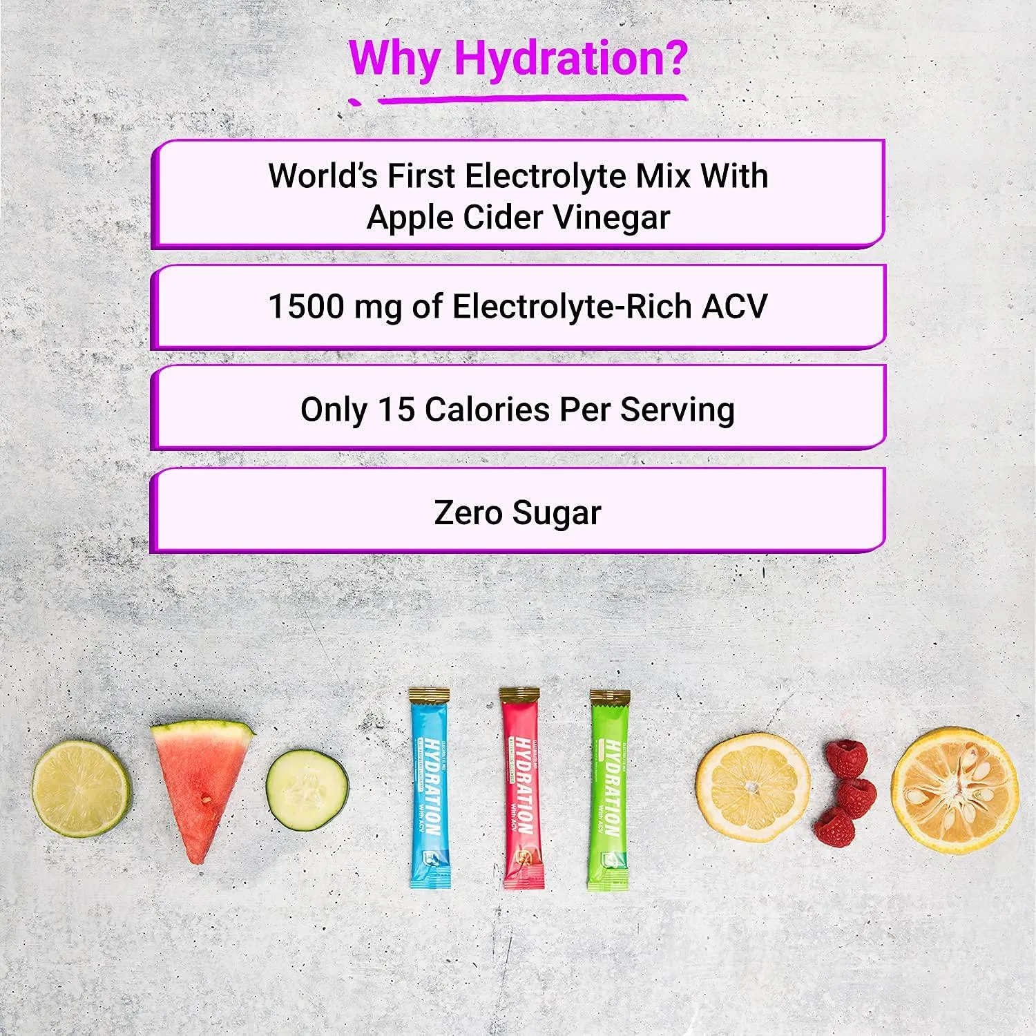 Sugar Free Hydration Powder Packets Variety - 24 Stick Packs and PreWorkout Powder with ACV | Heat, Exercise, Travel, Daily Hydration   Superfood Energy and All-Natural Nitric Oxide Booster Plus Caffeine