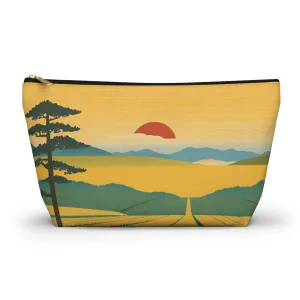Sunset Over the Fields | Portable Tech Pouch for Gamers & Remote Workers
