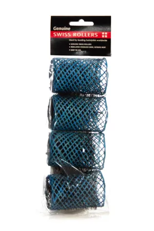SWISS BRUSH ROLLERS 42MM 4 PACK BLUE