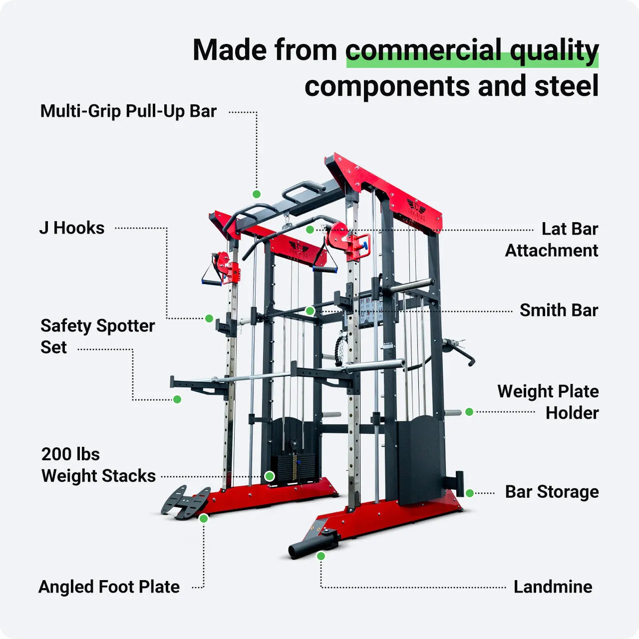 TC Q10 Smith Machine Home Gym Bundle