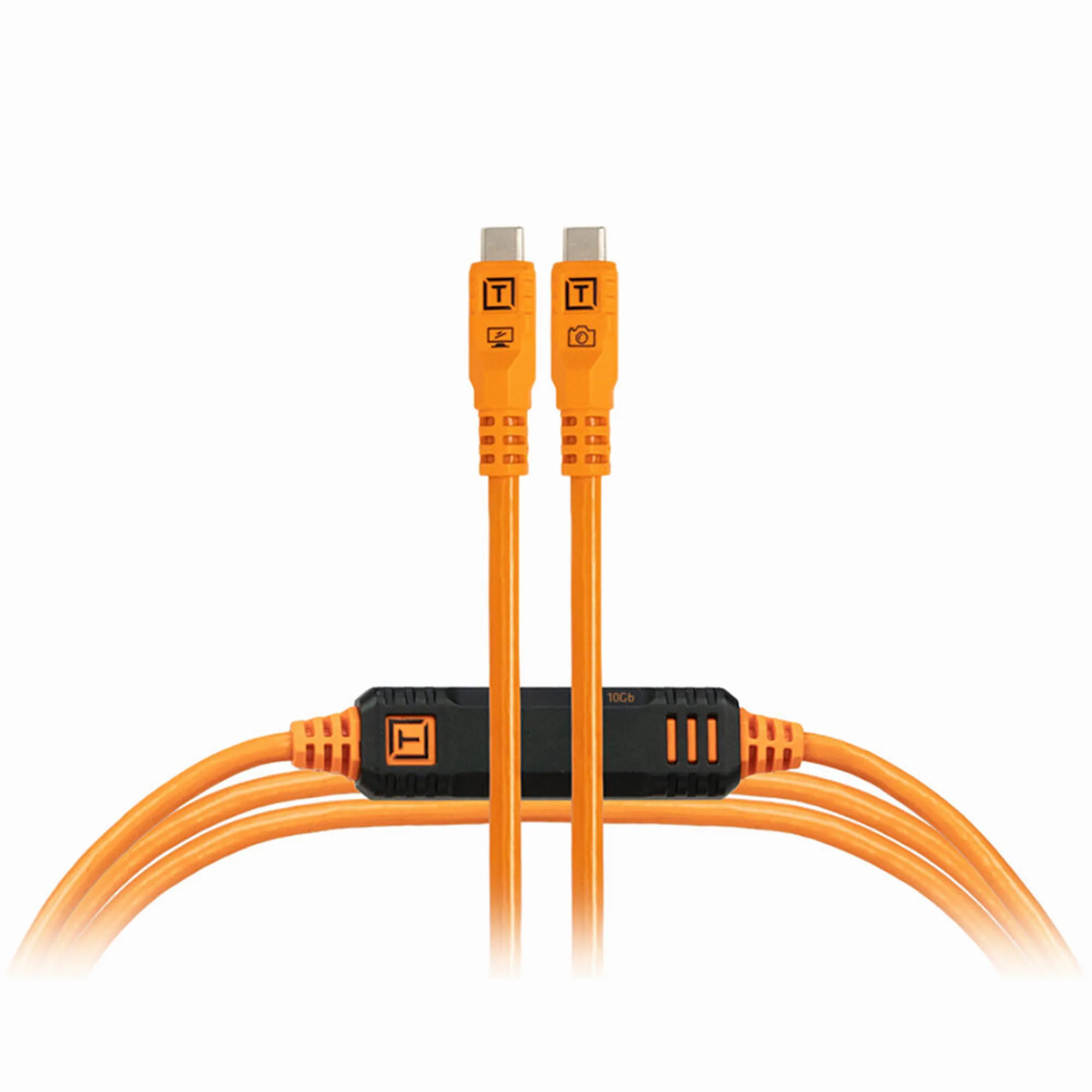 Tether Tools TetherPro Optima USB-C Cable (15', High-Visibility Orange) SKU: CUC15G2-ORG