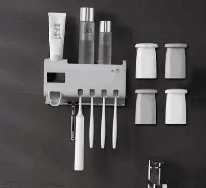 The Ultimate Solution to Cluttered Bathrooms – Intelligent Disinfection Toothbrush Holder with Multiple Styles & Cup Options