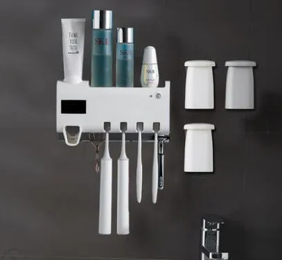 The Ultimate Solution to Cluttered Bathrooms – Intelligent Disinfection Toothbrush Holder with Multiple Styles & Cup Options