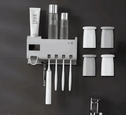 The Ultimate Solution to Cluttered Bathrooms – Intelligent Disinfection Toothbrush Holder with Multiple Styles & Cup Options