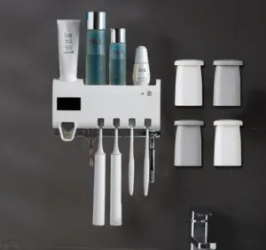 The Ultimate Solution to Cluttered Bathrooms – Intelligent Disinfection Toothbrush Holder with Multiple Styles & Cup Options