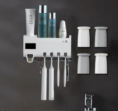 The Ultimate Solution to Cluttered Bathrooms – Intelligent Disinfection Toothbrush Holder with Multiple Styles & Cup Options