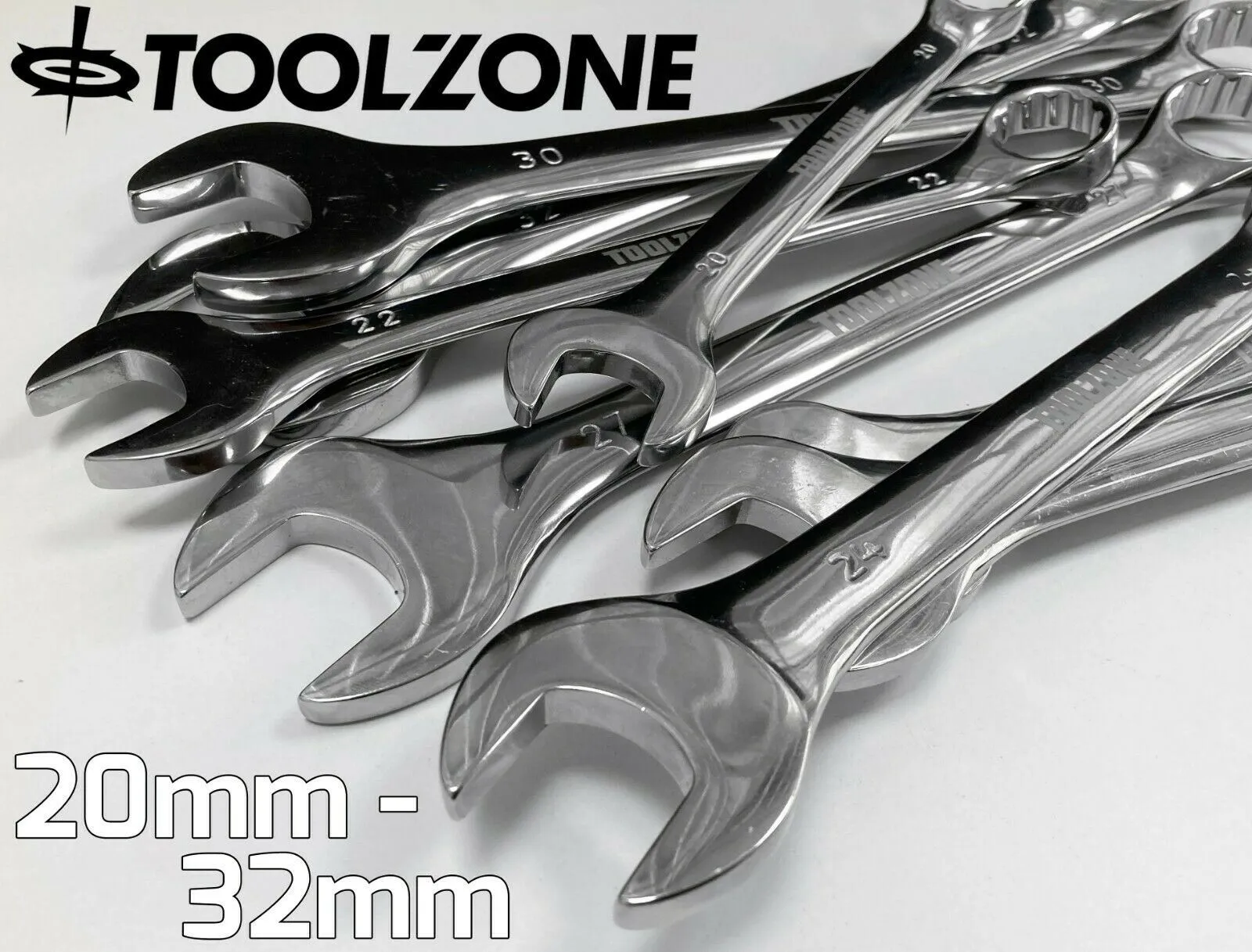TOOLZONE 8PCS JUMBO COMBINATION SPANNER SET 22MM - 32MM