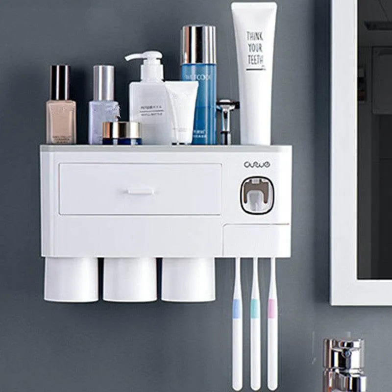 Toothbrush Rack Brush Bathroom Punch-Free Magnetic Toothbrush Holder