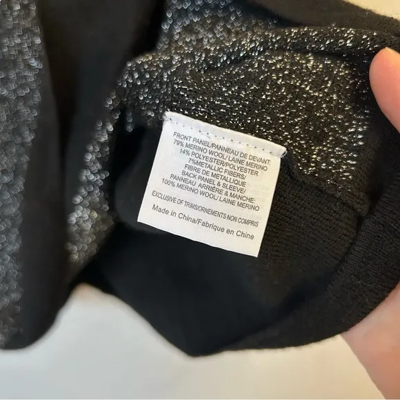 Tory Burch merino wool black studded sweater
