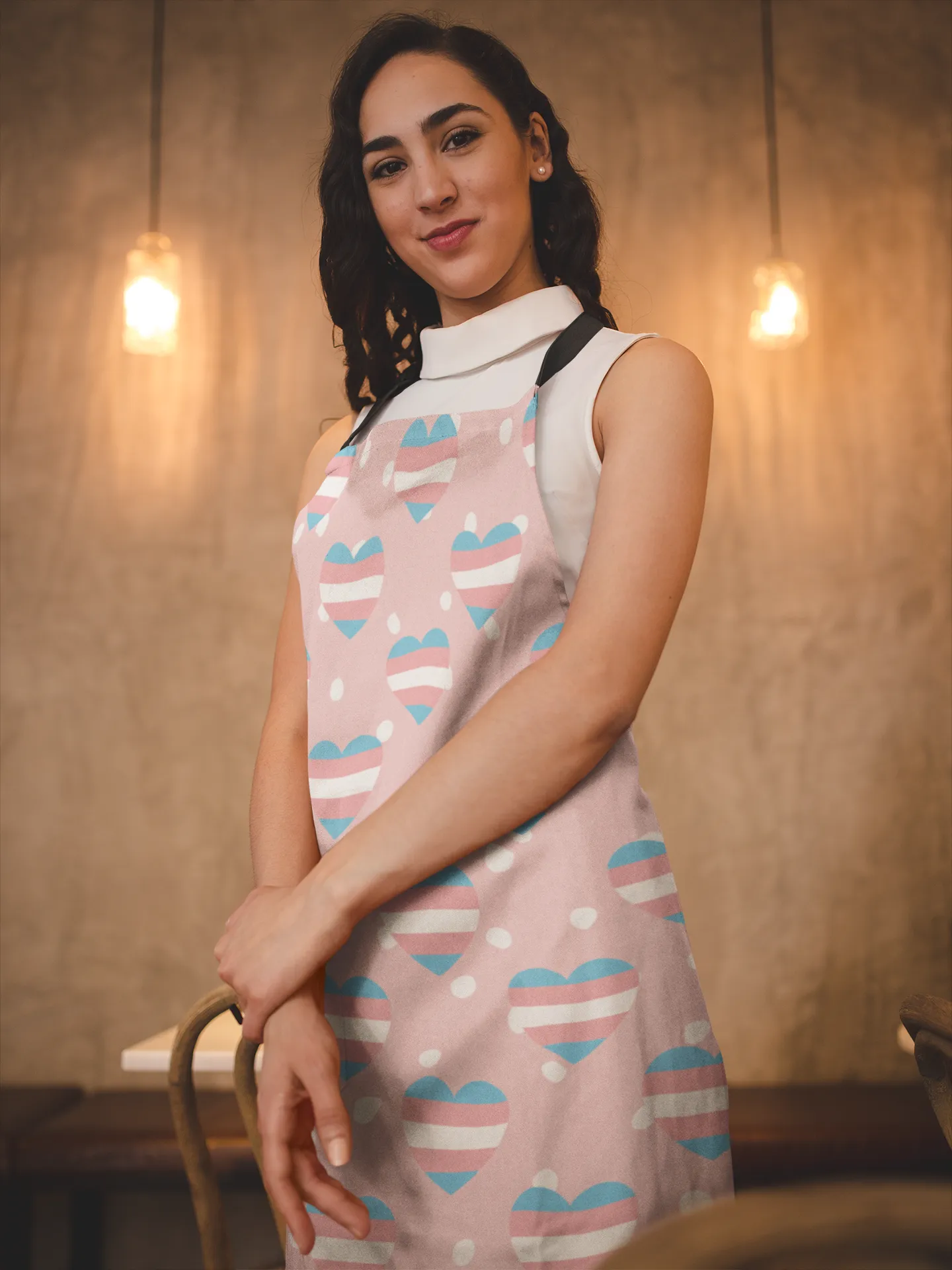 Transgender Pride Heart Apron