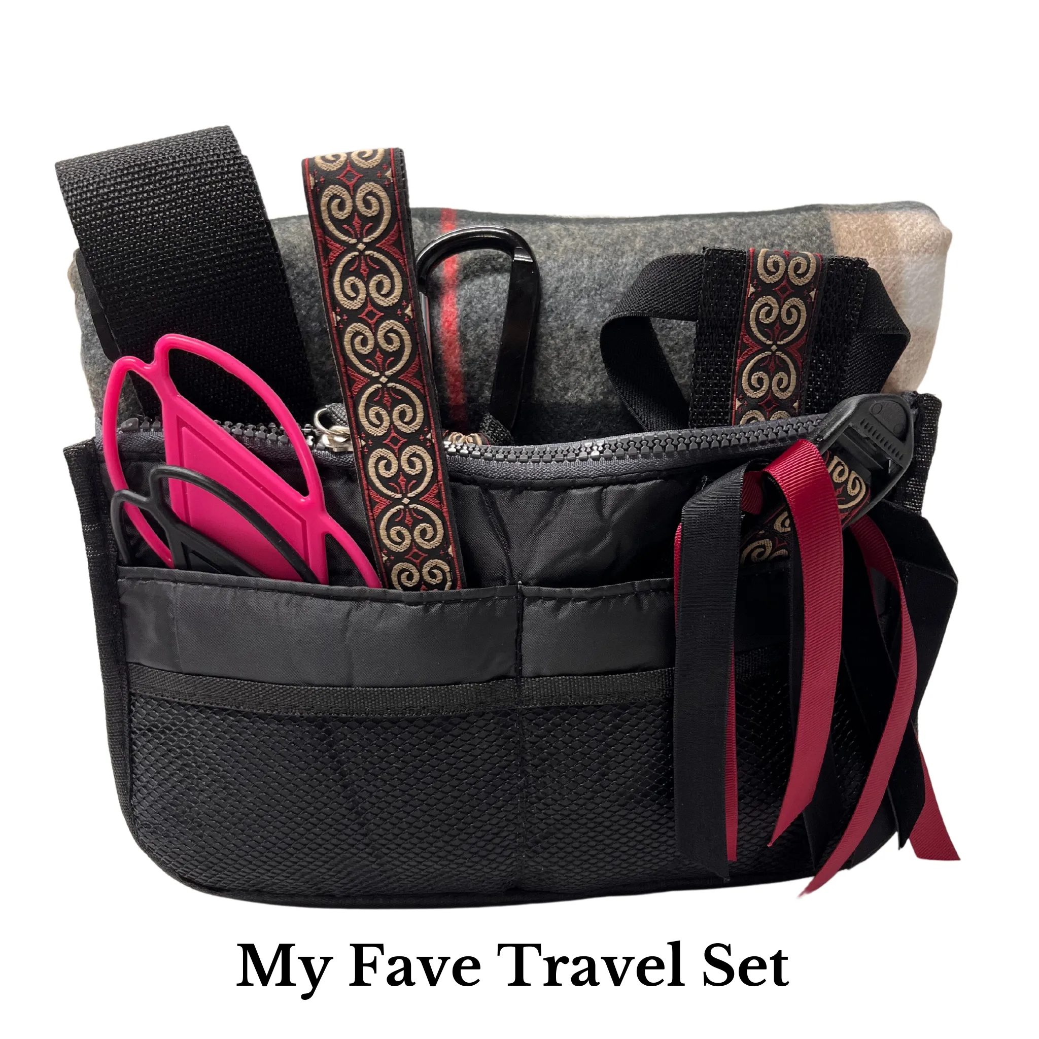 Travel Set - Black Plaid 2
