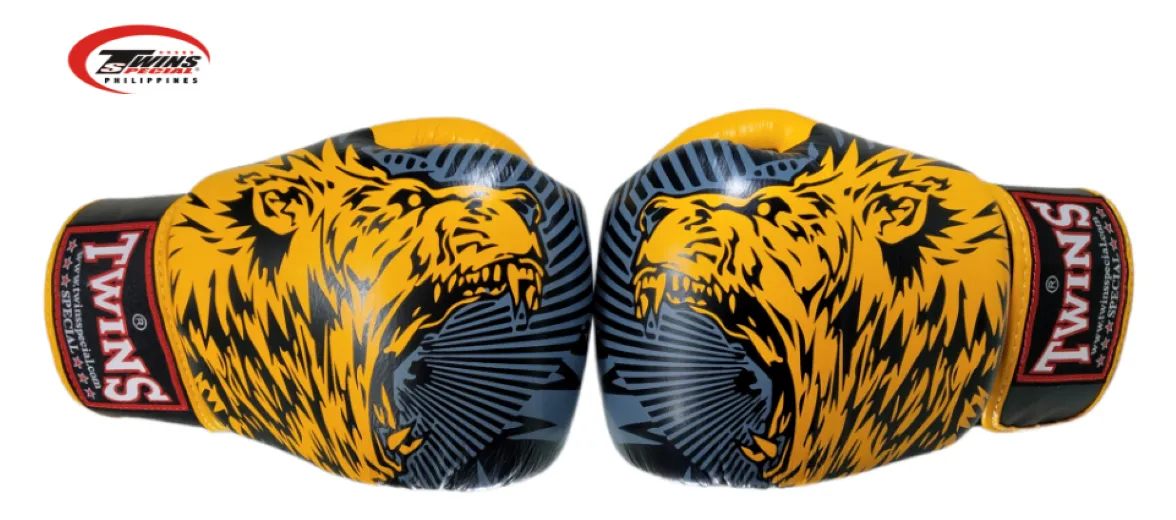Twins Special Fancy Boxing Gloves Yellow Wolf