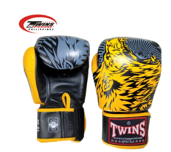 Twins Special Fancy Boxing Gloves Yellow Wolf