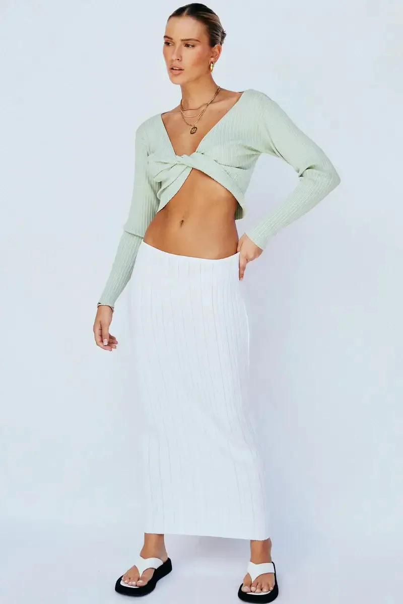 Twist Rib Top - Sage