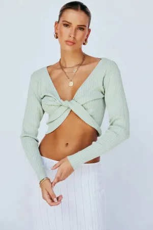 Twist Rib Top - Sage