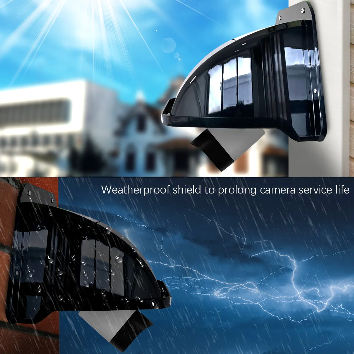 Universal Security Camera Sun Rain Cover Shield, Universal Security Camera Sun Rain Cover Shield, Protective Roof for Dome/Bullet Outdoor Camera