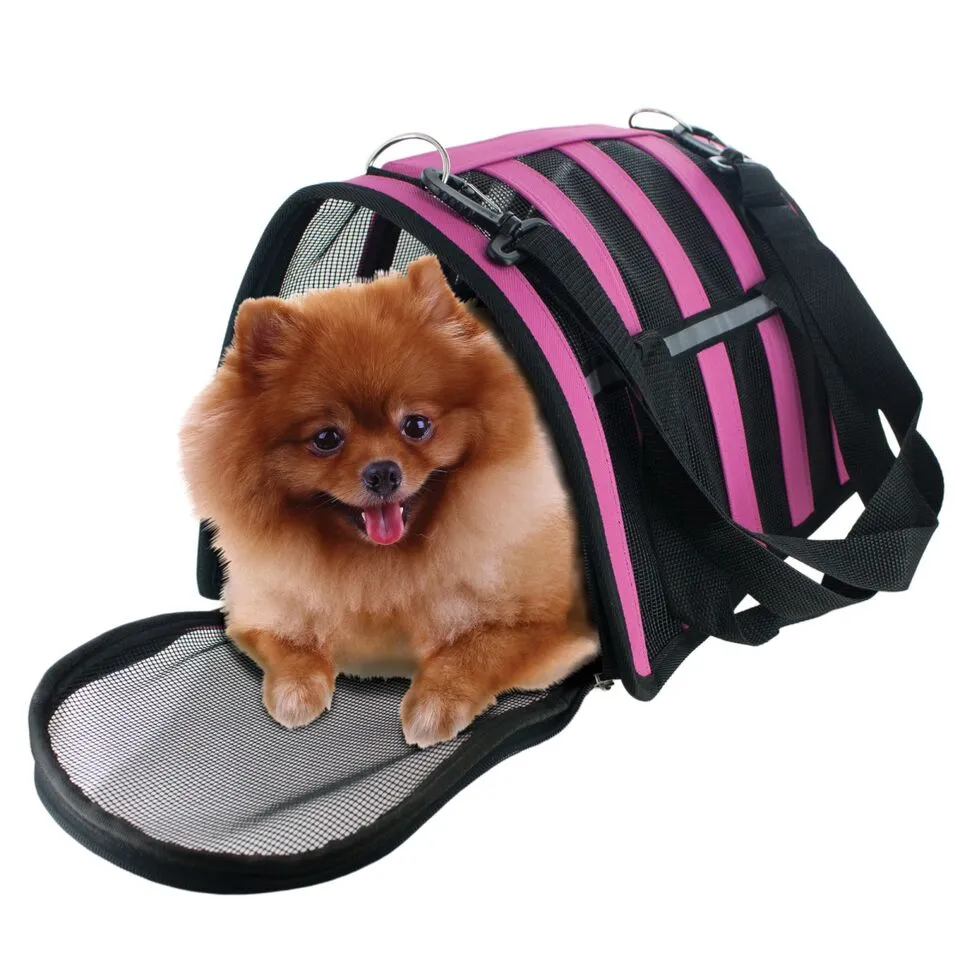 Vented Pet Carrier Bag with Reflective Stripes