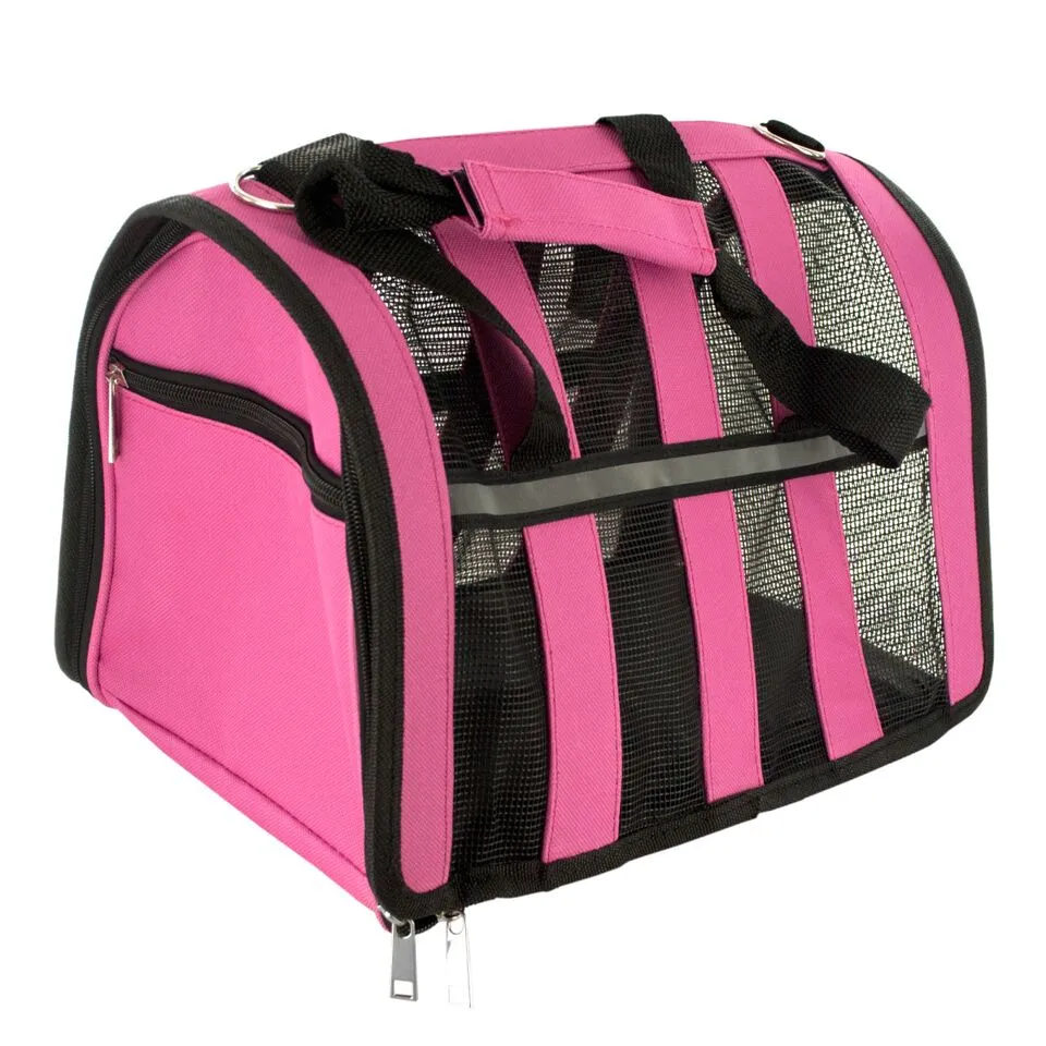 Vented Pet Carrier Bag with Reflective Stripes