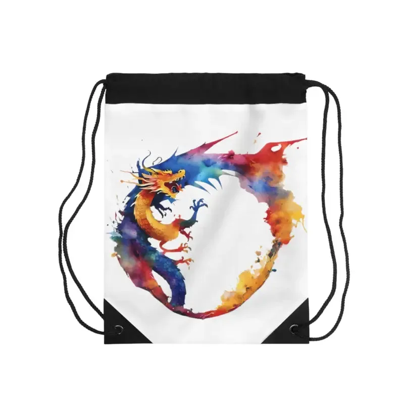 Vibrant Paint Splashes Stylish Drawstring Bag
