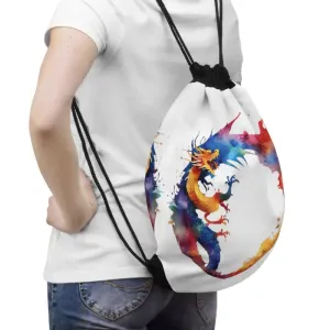 Vibrant Paint Splashes Stylish Drawstring Bag
