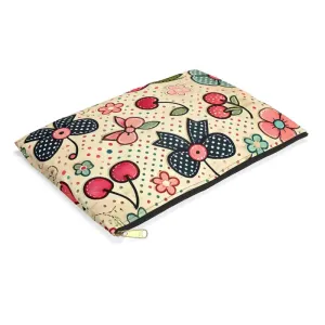 Vintage Floral Accessory Pouch for Vibrant Style