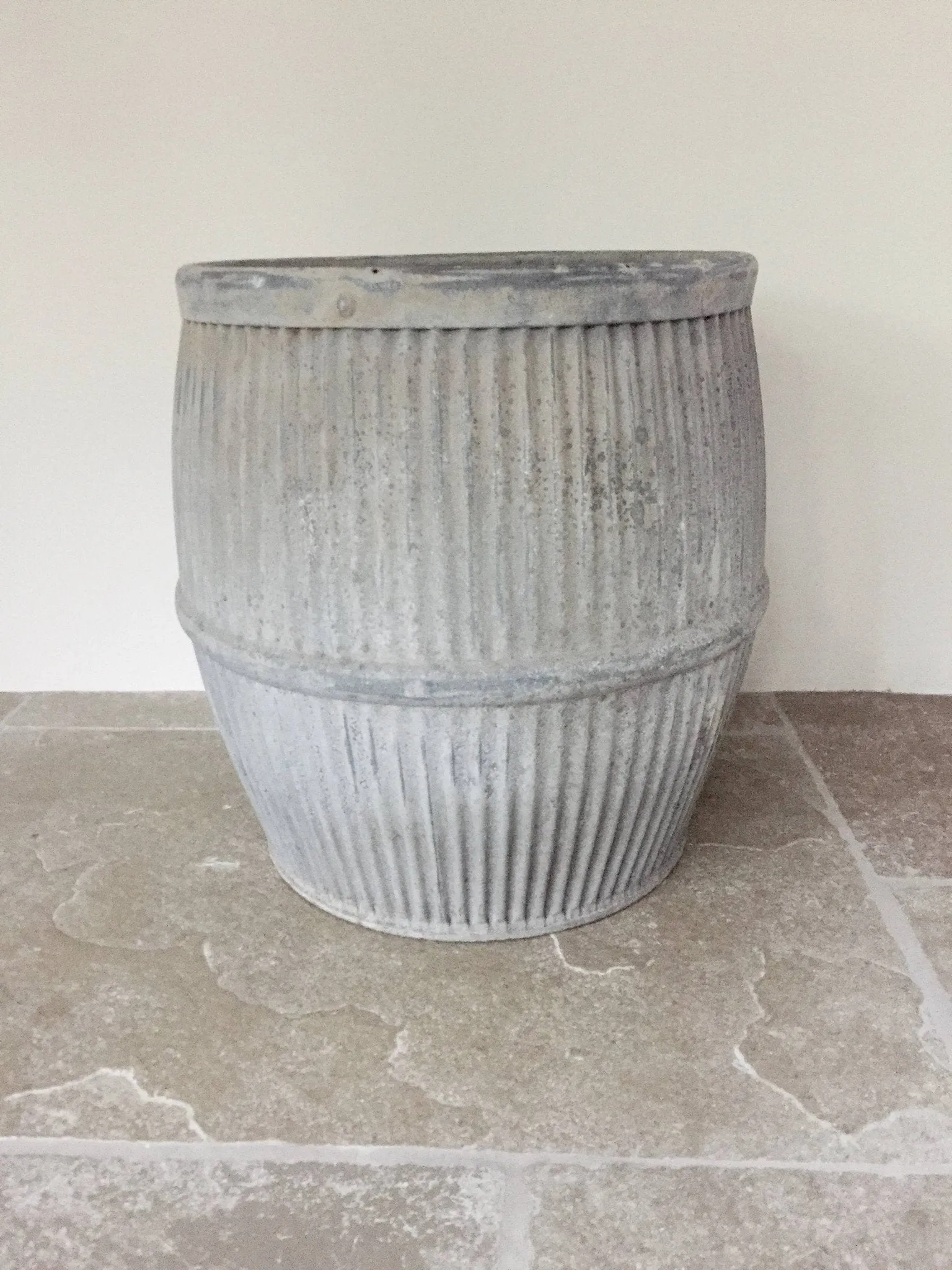 Vintage Galvanized Dolly Tub Planter