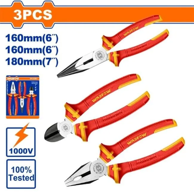 Wadfow 3 Pieces Insulated Plier Set - WPS0633