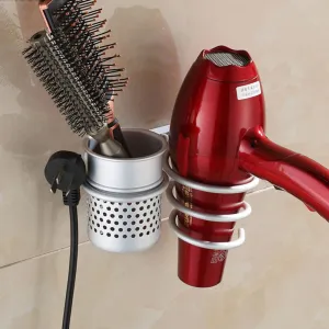 Wall Mounted Hair Dryer Drier Comb Holder Rack Stand Set Storage Organizer Excellent Quality Popular