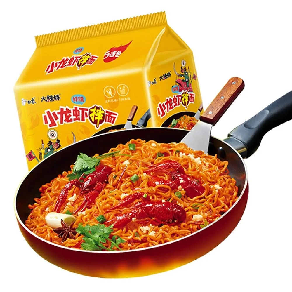 White Elephant Brand Crayfish Flavoured Instant Noodles 113g, Pack of 5 Bags