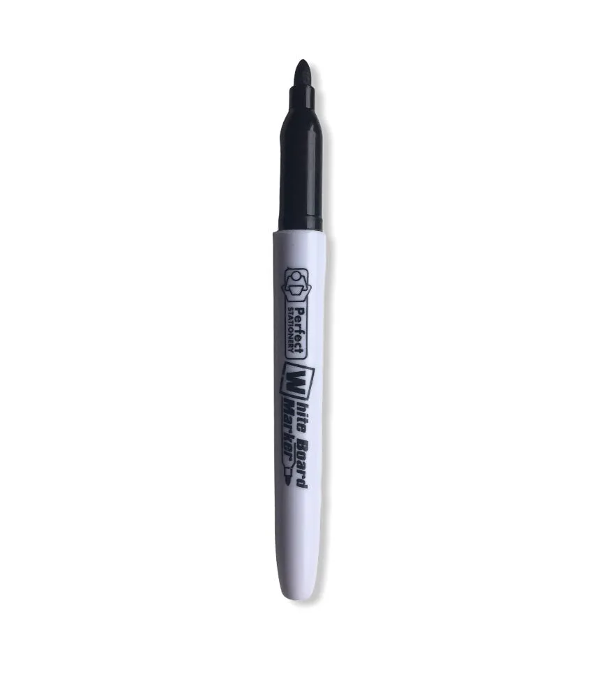 Whiteboard Markers Slim Barrel 4 Pack - Black