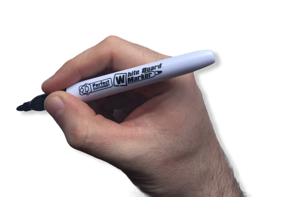 Whiteboard Markers Slim Barrel 4 Pack - Black