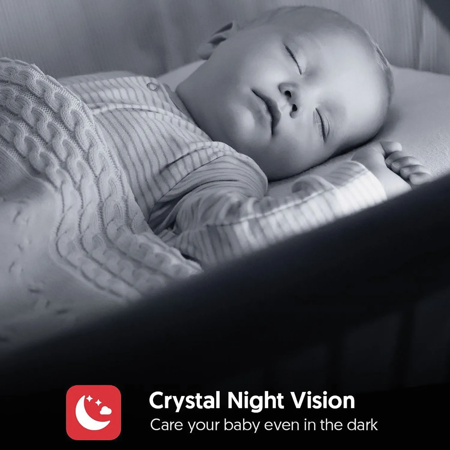 WiFi Baby Monitor 1080P Smart Home Security Camera with Color Night Vision White