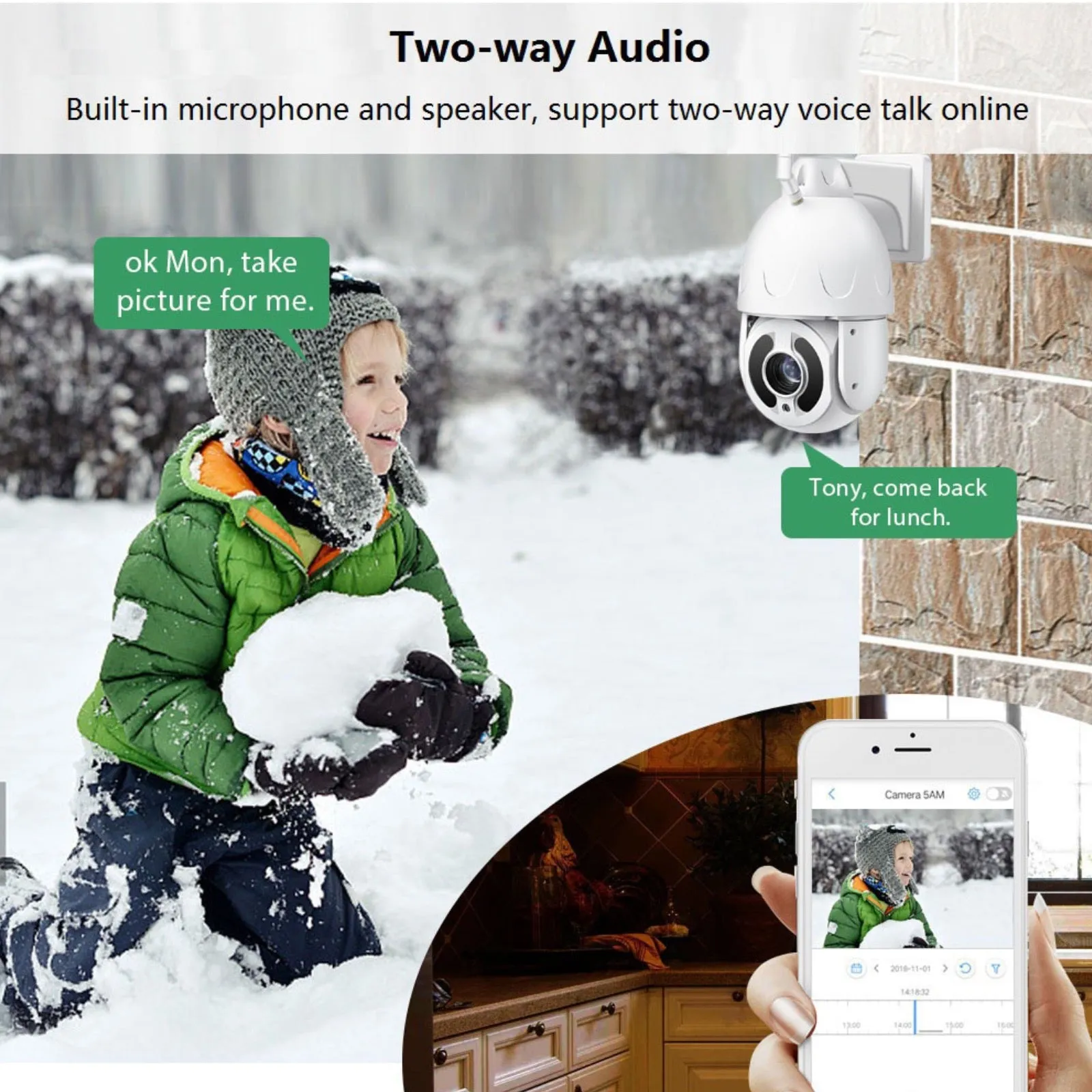 Wireless 4G PTZ Dome Camera 30x Optical Zoom 355º Pan 90º Tilt & 80m Night Vision