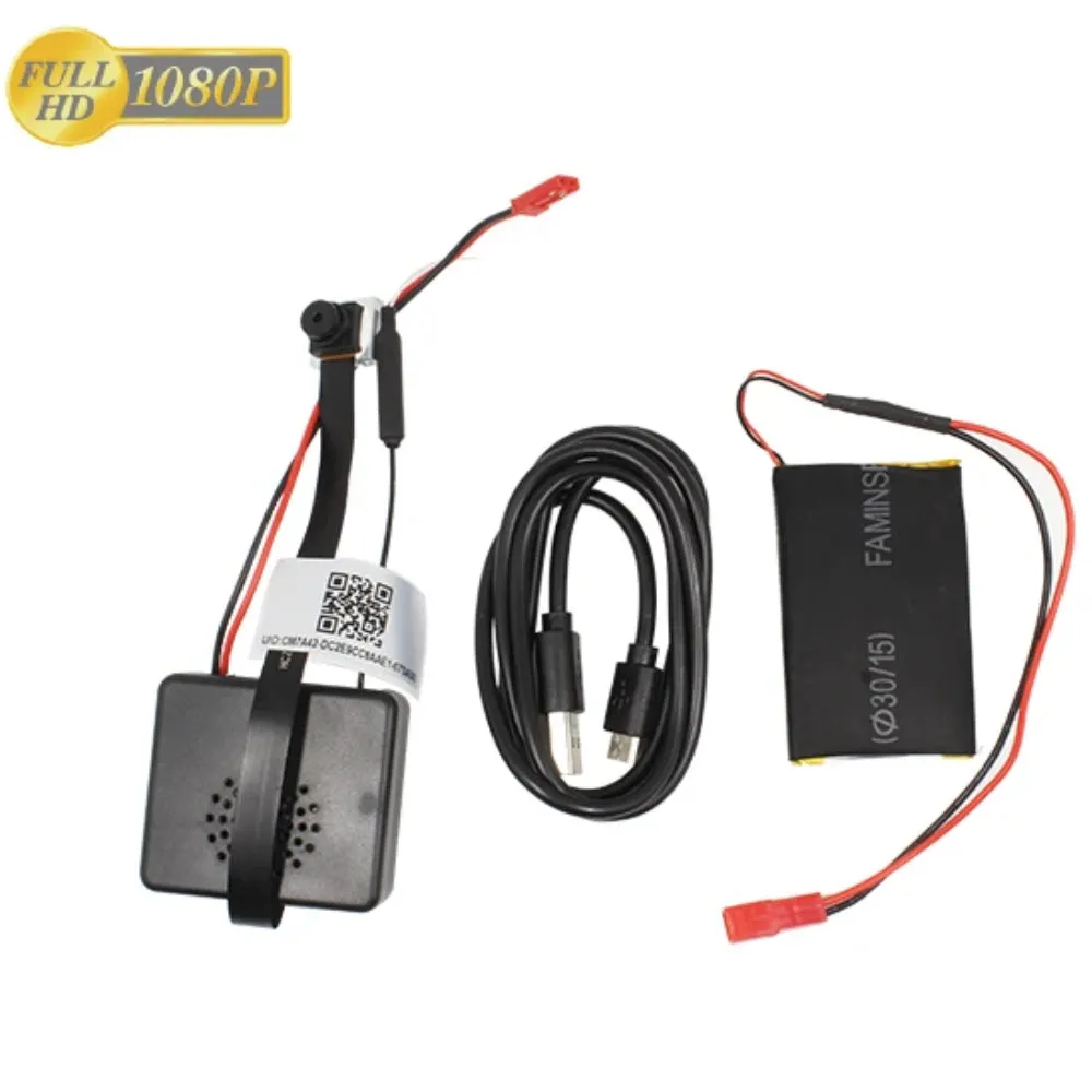 Wireless Wi-Fi 2MP Pin Hole Spy Camera 1080p Full HD Video Recorder Module & Battery