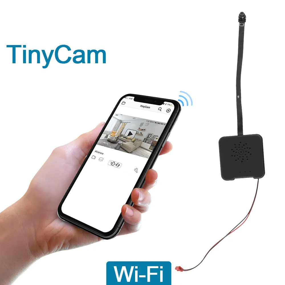 Wireless Wi-Fi 2MP Pin Hole Spy Camera 1080p Full HD Video Recorder Module & Battery