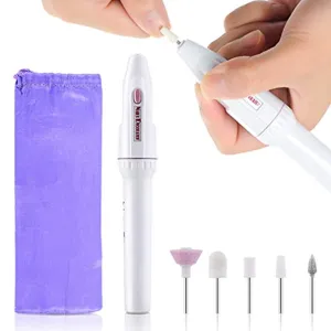 WiseLight 5 in 1 Electric Manicure Set Portable Nail Drill File Grinder Grooming Kit Callus Remover Nail Buffer Polisher Nail Art File Manicure Pedicure Tool for Home Salon
