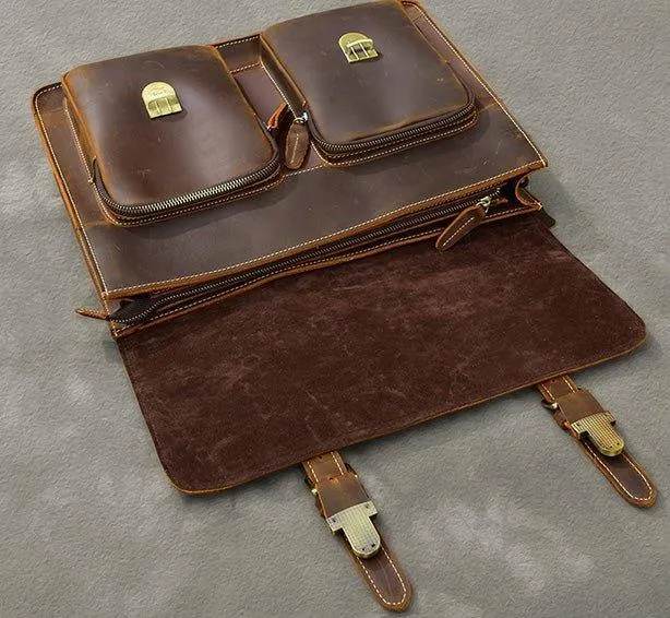 Woosir Brown Convertible Laptop Backpack Briefcase