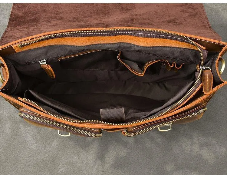 Woosir Brown Convertible Laptop Backpack Briefcase