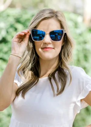 X Glam White Sunglasses