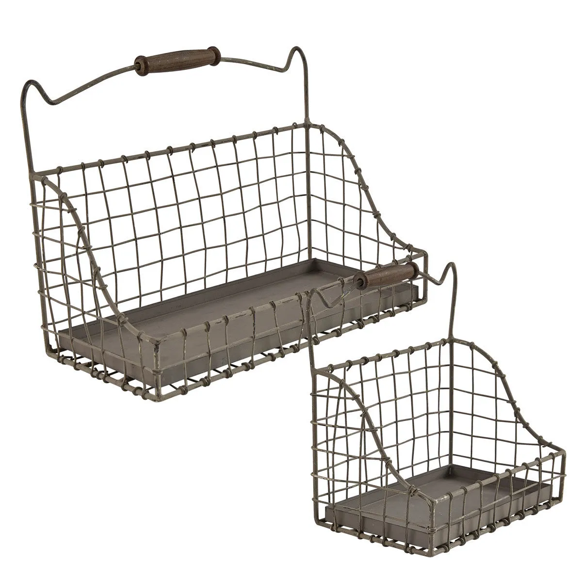 Zinc Hanging Baskets Set